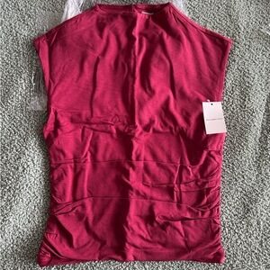 NWT Abercrombie & Fitch Ruched Burgundy Tank Top